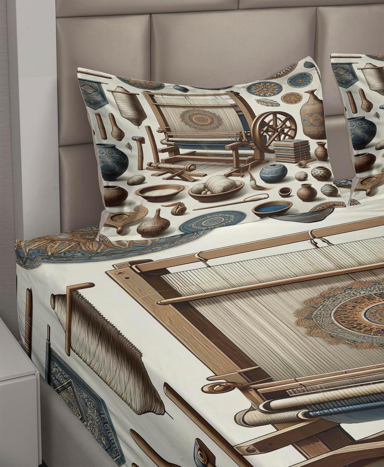 imageAmbesonne Floral Heart Sheet Set Tenderness of Romantic Garden Ivy Branches and Roses Valentines Day Fitted and Flat Sheet with Pillowcase Bedding Accent 3 Piece Set Twin Laurel Green and PinkUmber Dark Teal Ivory