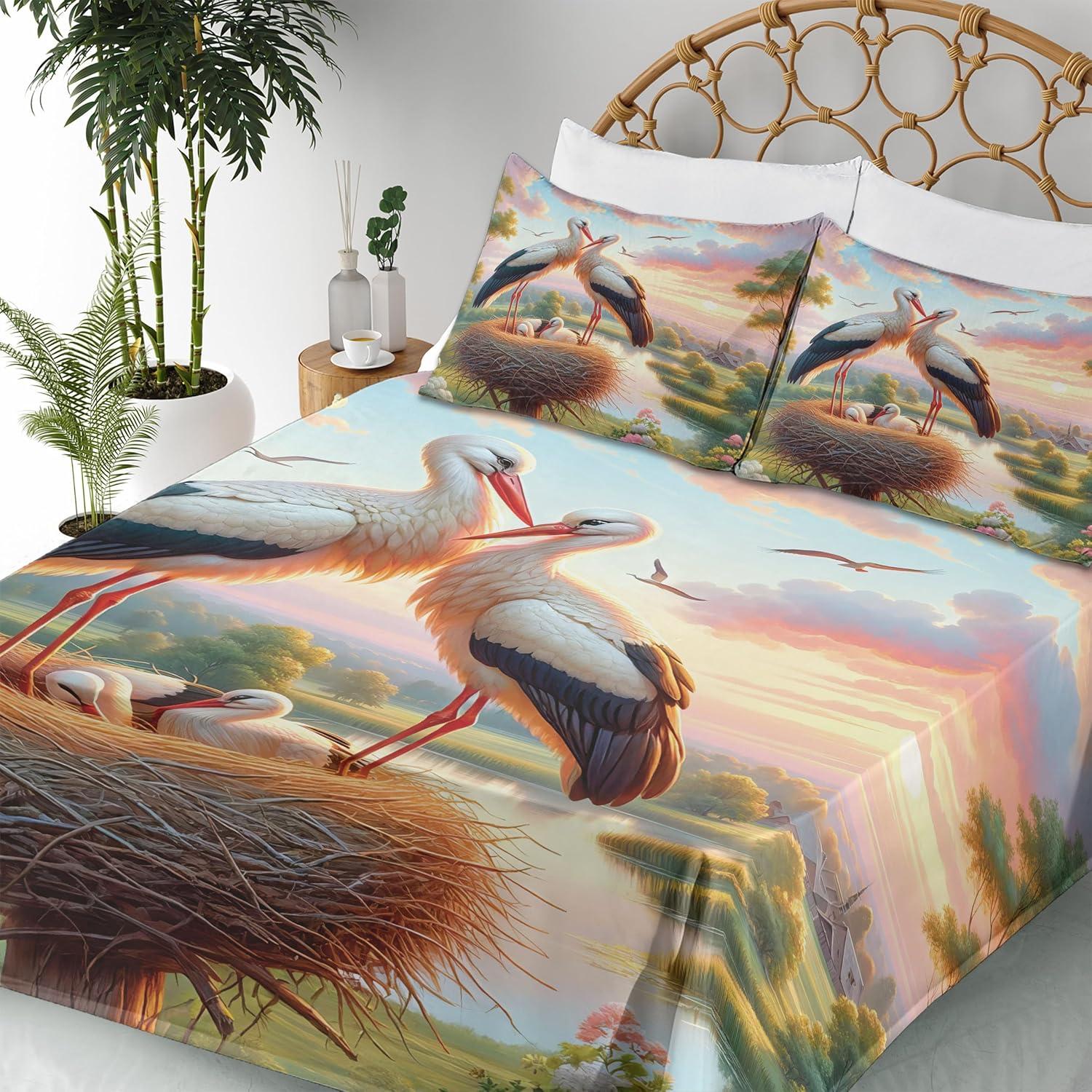 imageAmbesonne Floral Heart Sheet Set Tenderness of Romantic Garden Ivy Branches and Roses Valentines Day Fitted and Flat Sheet with Pillowcase Bedding Accent 3 Piece Set Twin Laurel Green and PinkFern Green Multicolor