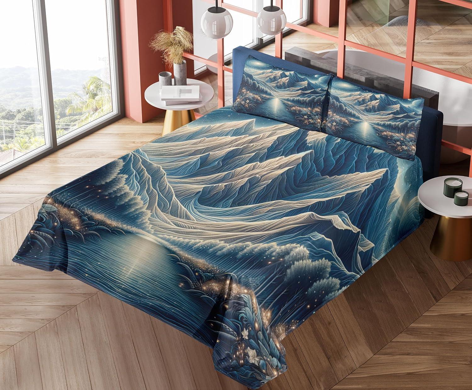 imageAmbesonne Floral Heart Sheet Set Tenderness of Romantic Garden Ivy Branches and Roses Valentines Day Fitted and Flat Sheet with Pillowcase Bedding Accent 3 Piece Set Twin Laurel Green and PinkNight Blue and Coconut