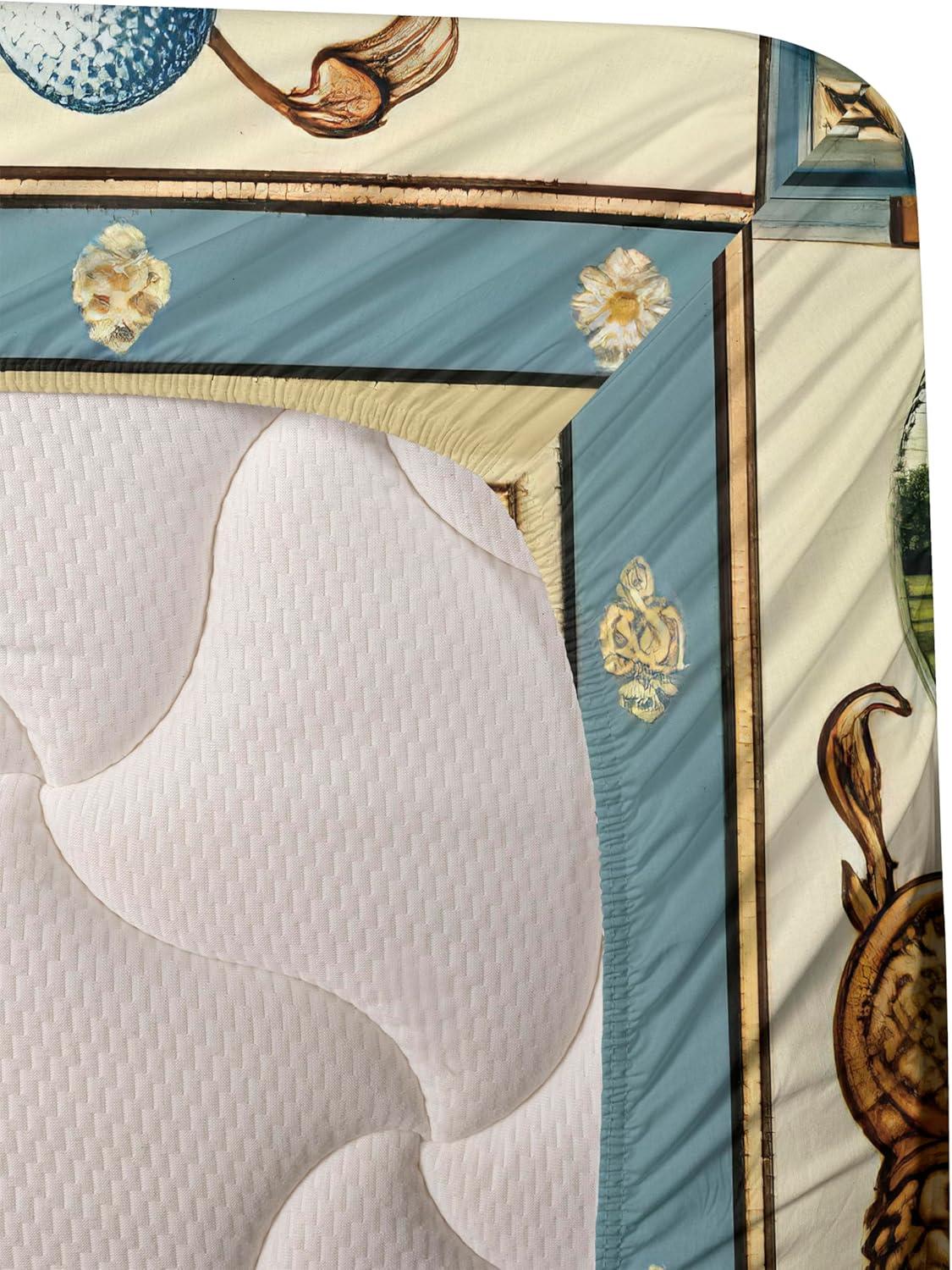 imageAmbesonne Floral Heart Sheet Set Tenderness of Romantic Garden Ivy Branches and Roses Valentines Day Fitted and Flat Sheet with Pillowcase Bedding Accent 3 Piece Set Twin Laurel Green and PinkFern Green Blue and Mustard