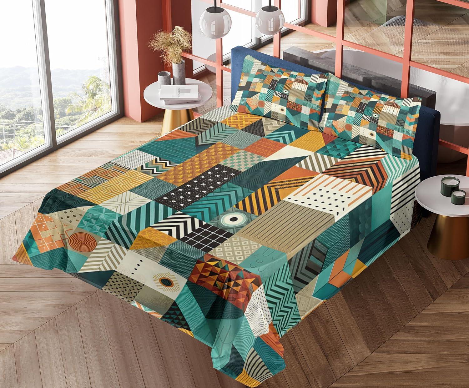 imageAmbesonne Floral Heart Sheet Set Tenderness of Romantic Garden Ivy Branches and Roses Valentines Day Fitted and Flat Sheet with Pillowcase Bedding Accent 3 Piece Set Twin Laurel Green and PinkTeal Orange Multicolor