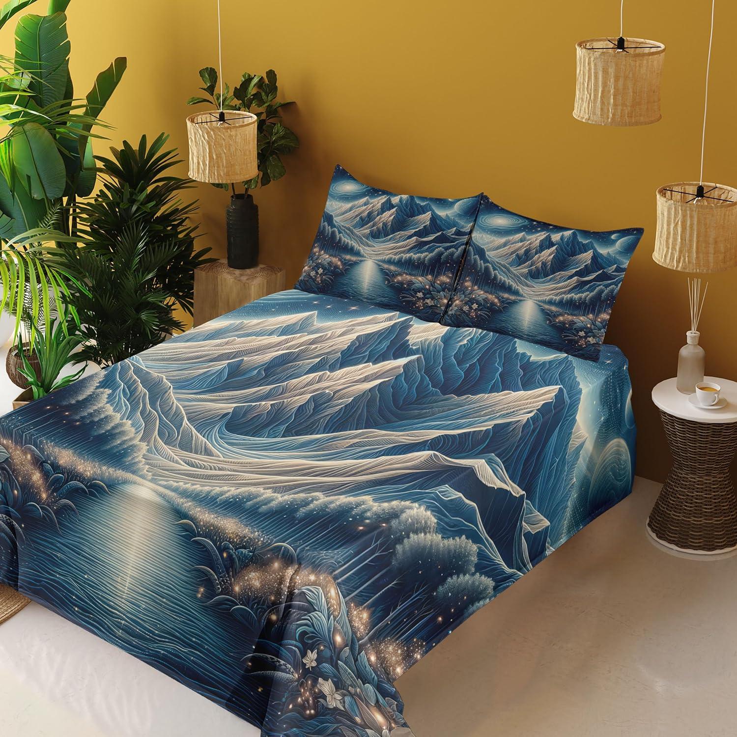 imageAmbesonne Floral Heart Sheet Set Tenderness of Romantic Garden Ivy Branches and Roses Valentines Day Fitted and Flat Sheet with Pillowcase Bedding Accent 3 Piece Set Twin Laurel Green and PinkNight Blue and Coconut