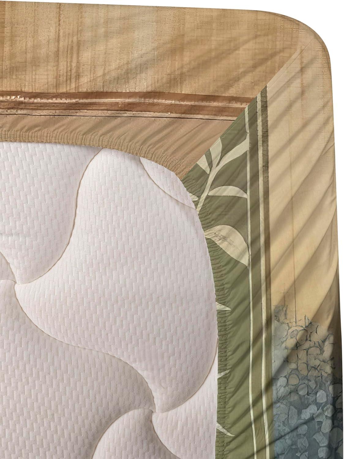 imageAmbesonne Floral Heart Sheet Set Tenderness of Romantic Garden Ivy Branches and Roses Valentines Day Fitted and Flat Sheet with Pillowcase Bedding Accent 3 Piece Set Twin Laurel Green and PinkCamel Reseda Green Blue