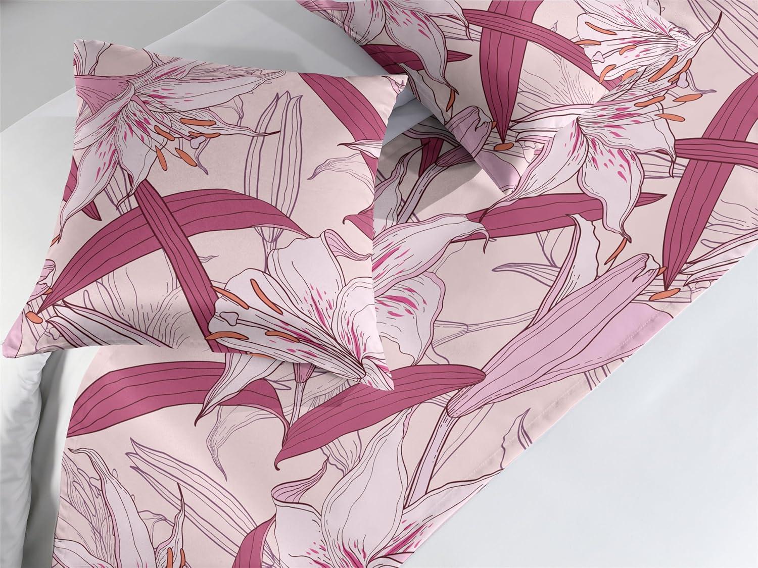 imageAmbesonne Garden Bed Runner Set Flowers Watercolor Splashes Valentine Romantic Theme Illustration Decorative Bedding Scarf and a Pillow Sham for Hotels Homes Twin Dark Pink Coral and BlushPastel Pink and Blush