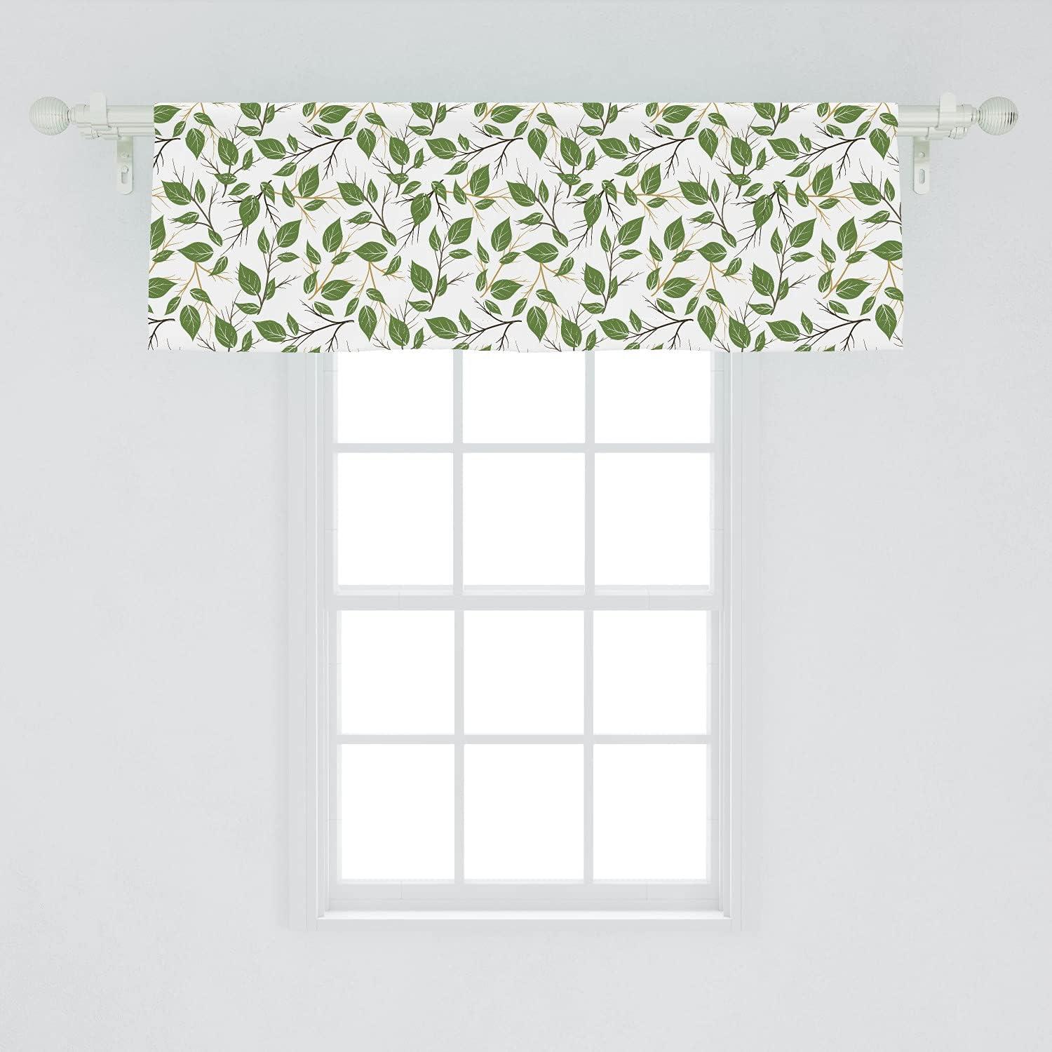imageAmbesonne Jungle Cartoon Window Valance Wildlife Themed Avian Art Folk Inspired Ornate Birds Curtain Valance for Kitchen Bedroom Decor with Rod Pocket 54 X 12 Amber Hot Pink EmeraldBrown Green Camel