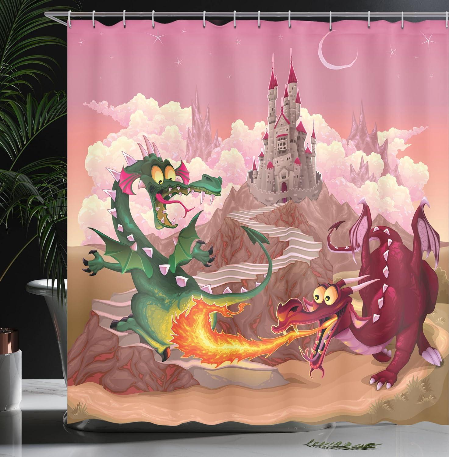 imageAmbesonne Owls Shower Curtain Owl Cartoon Pattern Feminine Soft Colors Happy Springtime Cloth Fabric Bathroom Decor Set with Hooks 69 W x 70 L Rose Pale Yellow PurpleGreen and Pink