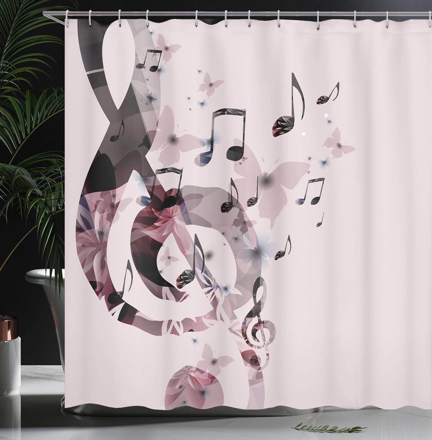 imageAmbesonne Owls Shower Curtain Owl Cartoon Pattern Feminine Soft Colors Happy Springtime Cloth Fabric Bathroom Decor Set with Hooks 69 W x 70 L Rose Pale Yellow PurpleBrown Rose