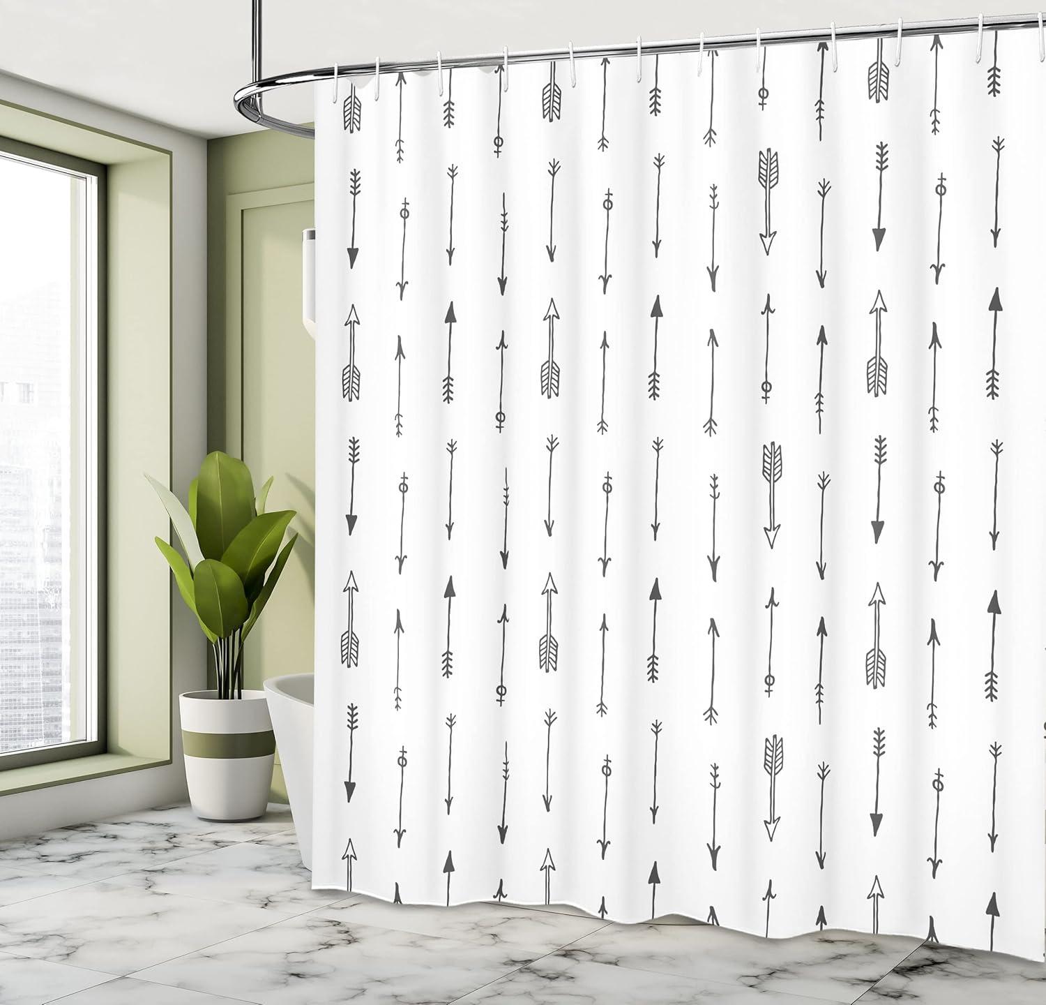 imageAmbesonne Owls Shower Curtain Owl Cartoon Pattern Feminine Soft Colors Happy Springtime Cloth Fabric Bathroom Decor Set with Hooks 69 W x 70 L Rose Pale Yellow PurpleBlack and White