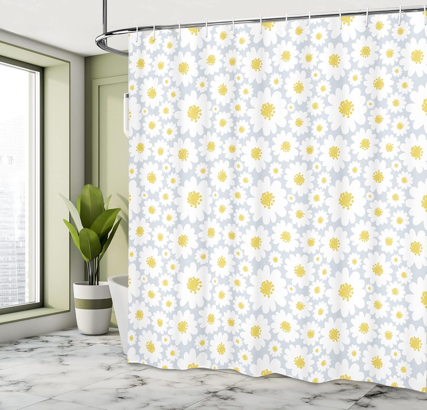 imageAmbesonne Owls Shower Curtain Owl Cartoon Pattern Feminine Soft Colors Happy Springtime Cloth Fabric Bathroom Decor Set with Hooks 69 W x 70 L Rose Pale Yellow PurplePale Purpleblue