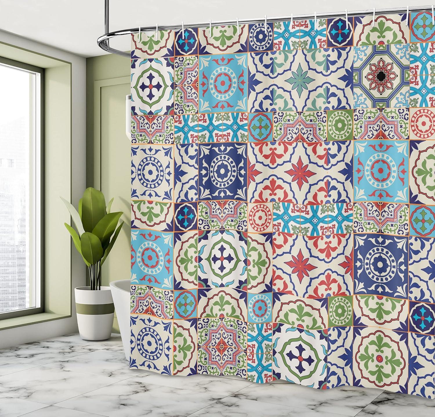 imageAmbesonne Owls Shower Curtain Owl Cartoon Pattern Feminine Soft Colors Happy Springtime Cloth Fabric Bathroom Decor Set with Hooks 69 W x 70 L Rose Pale Yellow PurpleOrange Navy