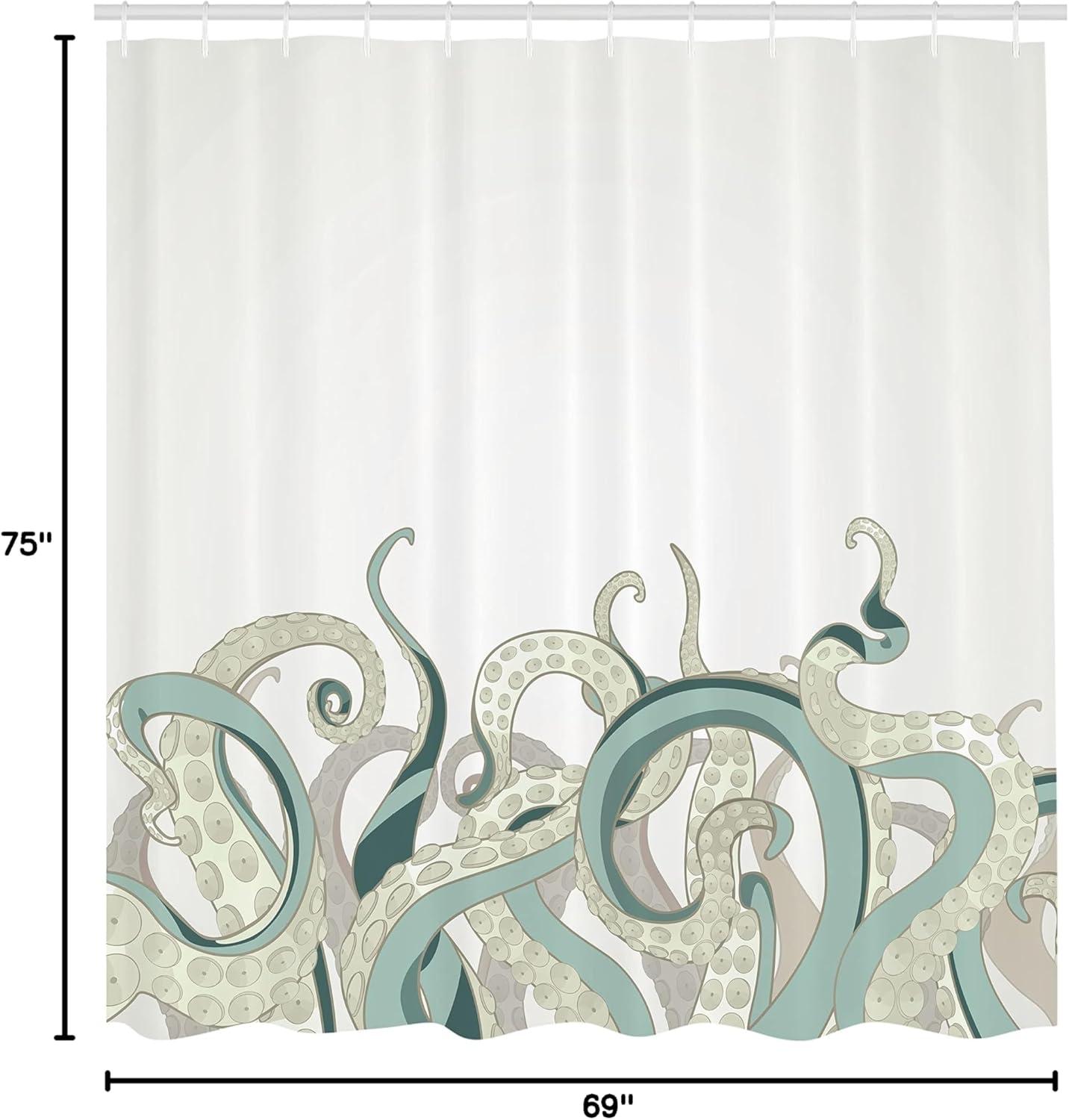imageAmbesonne Owls Shower Curtain Owl Cartoon Pattern Feminine Soft Colors Happy Springtime Cloth Fabric Bathroom Decor Set with Hooks 69 W x 70 L Rose Pale Yellow PurplePale Seafoam