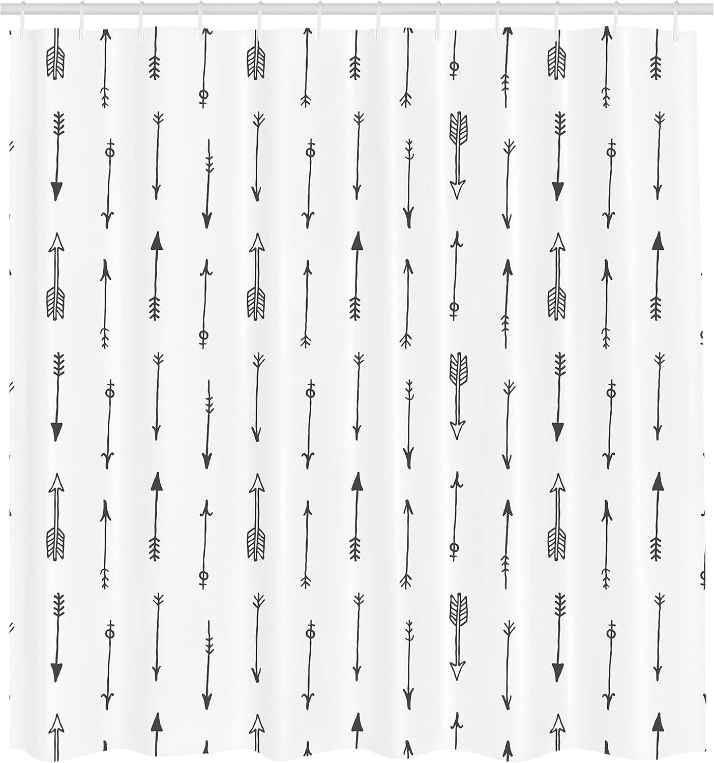imageAmbesonne Owls Shower Curtain Owl Cartoon Pattern Feminine Soft Colors Happy Springtime Cloth Fabric Bathroom Decor Set with Hooks 69 W x 70 L Rose Pale Yellow PurpleBlack and White