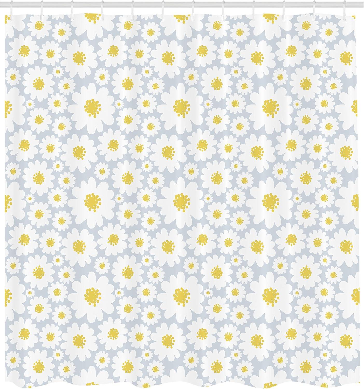 imageAmbesonne Owls Shower Curtain Owl Cartoon Pattern Feminine Soft Colors Happy Springtime Cloth Fabric Bathroom Decor Set with Hooks 69 W x 70 L Rose Pale Yellow PurplePale Purpleblue