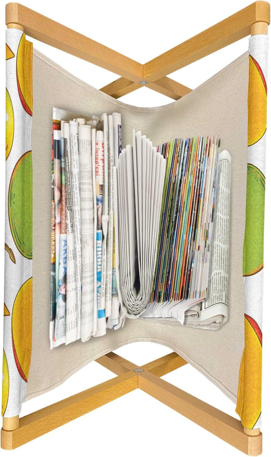 imageAmbesonne Valentines Day Magazine and Book Holder Romantic Design of Hearts and Cupid Items Floor Rack Decor for Interior of Home amp Office 22 x 19 Pink Burnt SiennaOrange Lime Green White