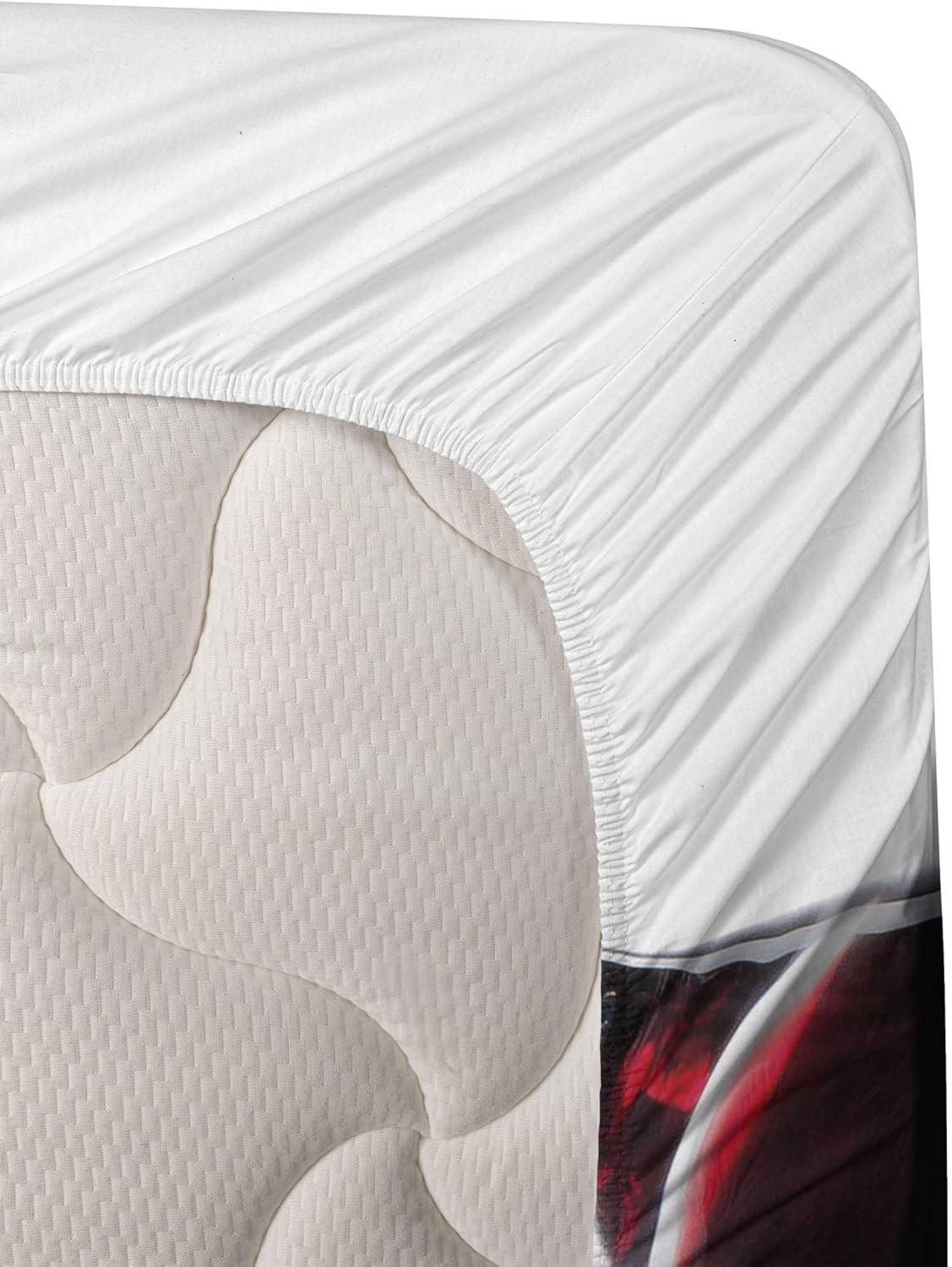 imageAmbesonne Wine Sheet Set Heart Shape Spilling Red Drink in Glasses Romantic Valentines Day Concept Fitted and Flat Sheet with Pillowcases Bedding Accent 4 Piece Set Queen Burgundy White Pink