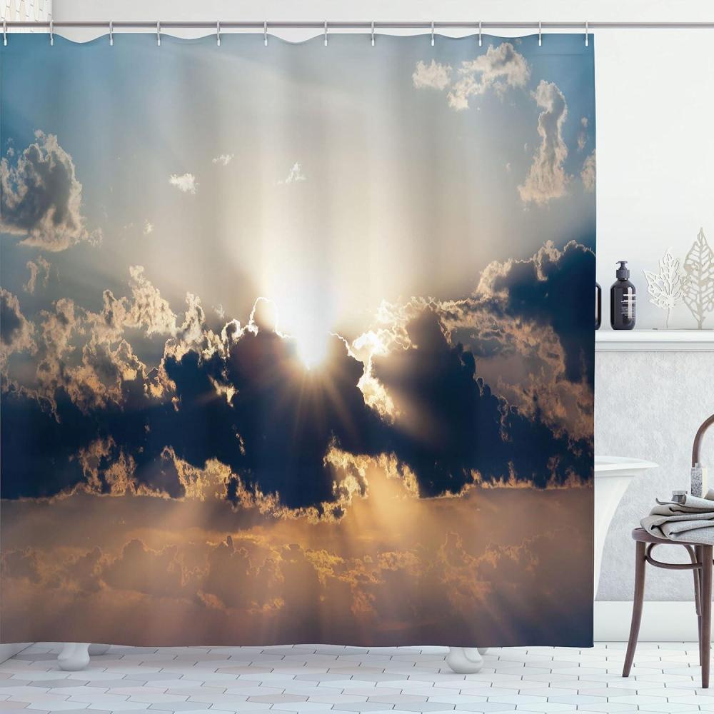 imageAmbesonne Cartoon Shower Curtain Pug Dog in Bathtub Grooming Salon Service Shampoo Rubber Duck Pets in Style Image Cloth Fabric Bathroom Decor Set with Hooks 69 W x 70 L TealOrange Night