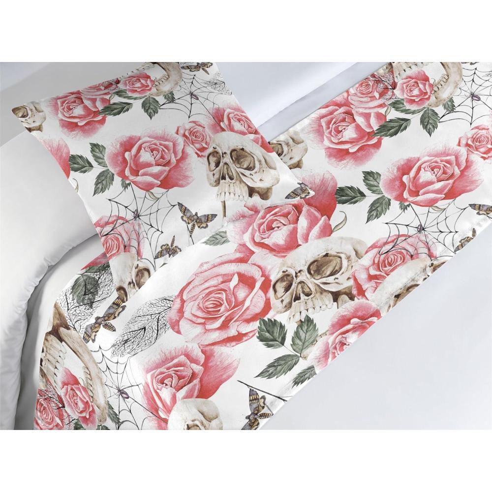 imageAmbesonne Floral Bed Runner Set Valentines Day Romantic Concept Watercolor Hydrangeas Roses Birds Decorative Bedding Scarf and 2 Pillow Shams for Hotels Homes Queen Soft Pink Pistachio GreenPastel Pink and Laurel Green