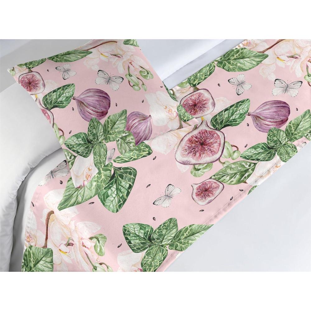 imageAmbesonne Floral Bed Runner Set Valentines Day Romantic Concept Watercolor Hydrangeas Roses Birds Decorative Bedding Scarf and 2 Pillow Shams for Hotels Homes Queen Soft Pink Pistachio GreenFern Green Lilac and Blush