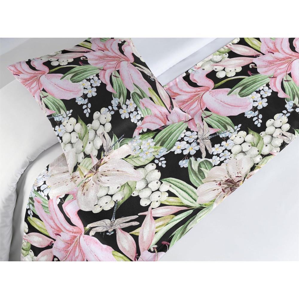 imageAmbesonne Floral Bed Runner Set Valentines Day Romantic Concept Watercolor Hydrangeas Roses Birds Decorative Bedding Scarf and 2 Pillow Shams for Hotels Homes Queen Soft Pink Pistachio GreenSoft Pink Pale Green