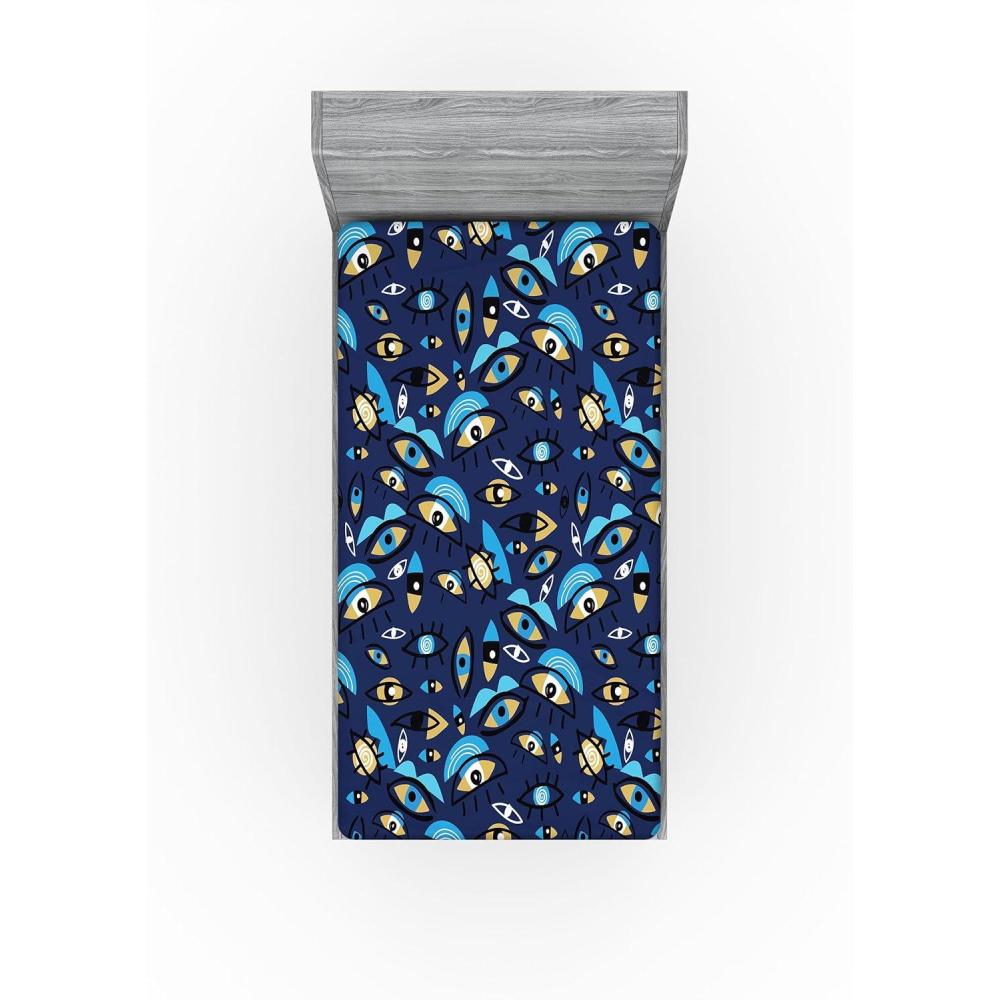 imageAmbesonne Floral Fitted Sheet Romantic Valentines Day Theme Overlapping Simplistic Rose Flowers Art Decorative Soft Fabric Bedding AllRound Elastic Pocket Full Size Pale Salmon and BlushDark Sky Blue and Mustard