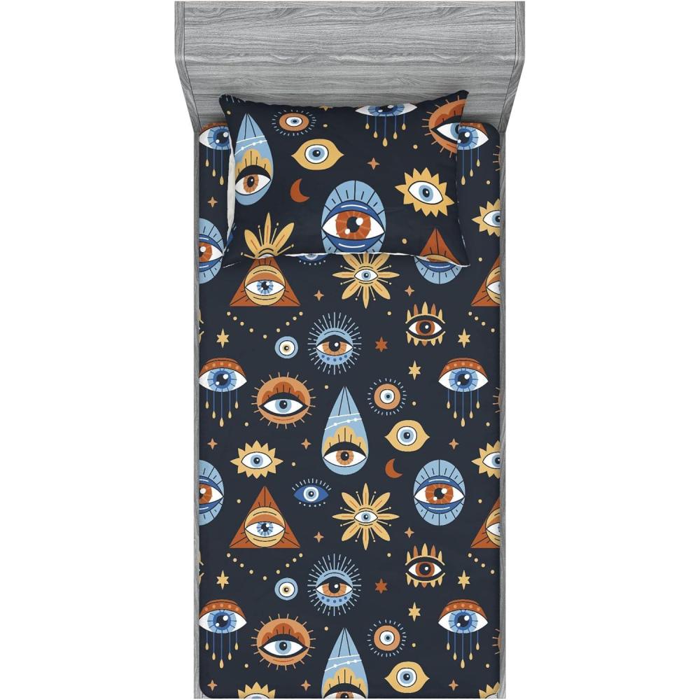 imageAmbesonne Floral Fitted Sheet amp Pillow Sham Set Romantic Valentines Day Theme Overlapping Simplistic Rose Flowers Art Decorative Printed 3 Piece Bedding Decor Set Calking Pale Salmon and BlushBurnt Orange Blue Grey