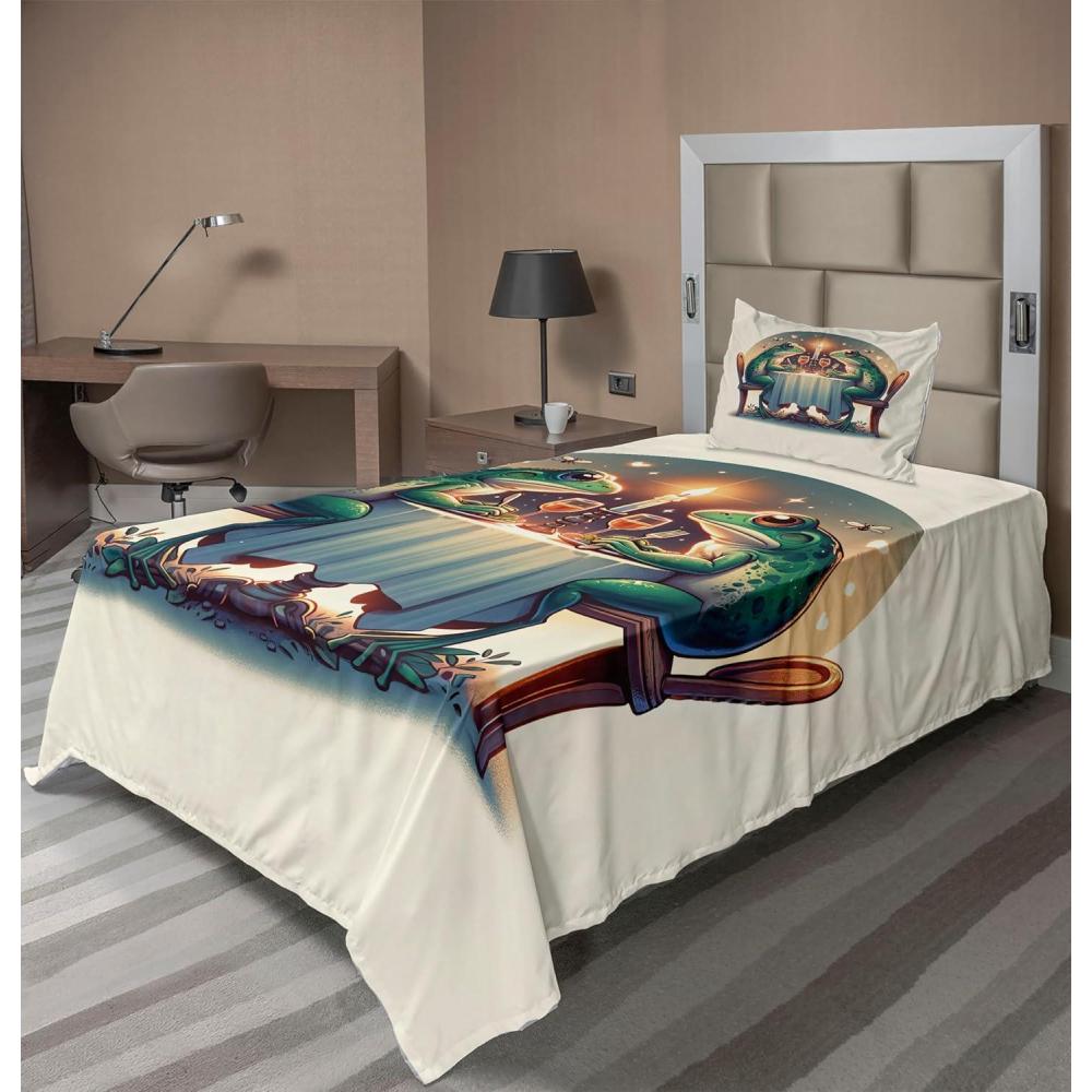 imageAmbesonne Floral Heart Sheet Set Tenderness of Romantic Garden Ivy Branches and Roses Valentines Day Fitted and Flat Sheet with Pillowcase Bedding Accent 3 Piece Set Twin Laurel Green and PinkFern Green White Brown