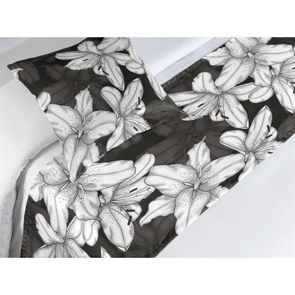 imageAmbesonne Garden Bed Runner Set Flowers Watercolor Splashes Valentine Romantic Theme Illustration Decorative Bedding Scarf and a Pillow Sham for Hotels Homes Twin Dark Pink Coral and BlushCharcoal Grey and White