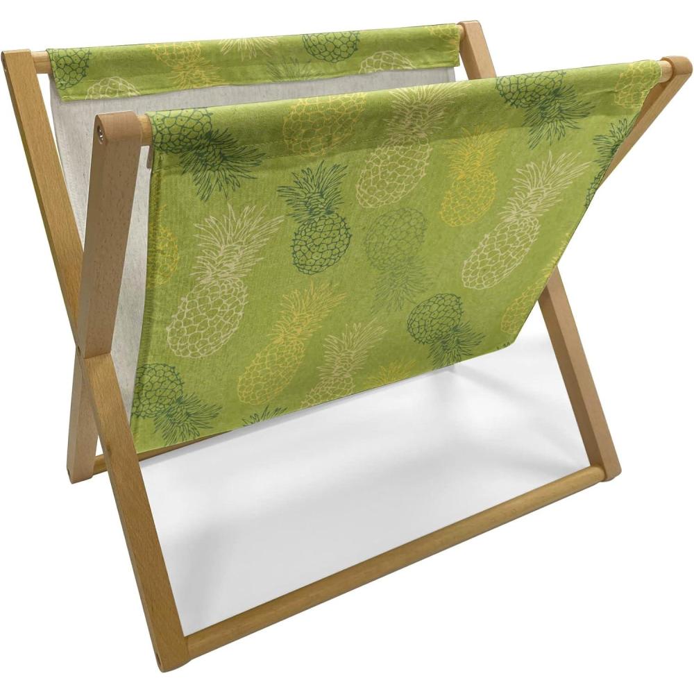 imageAmbesonne Green Flower Magazine and Book Holder Floral Pattern Abstract Rose Design Romance Valentines Day Inspired Floor Rack Decor for Interior of Home amp Office 22 x 19 Blue Pale Green WhiteApple Green and Fern Green