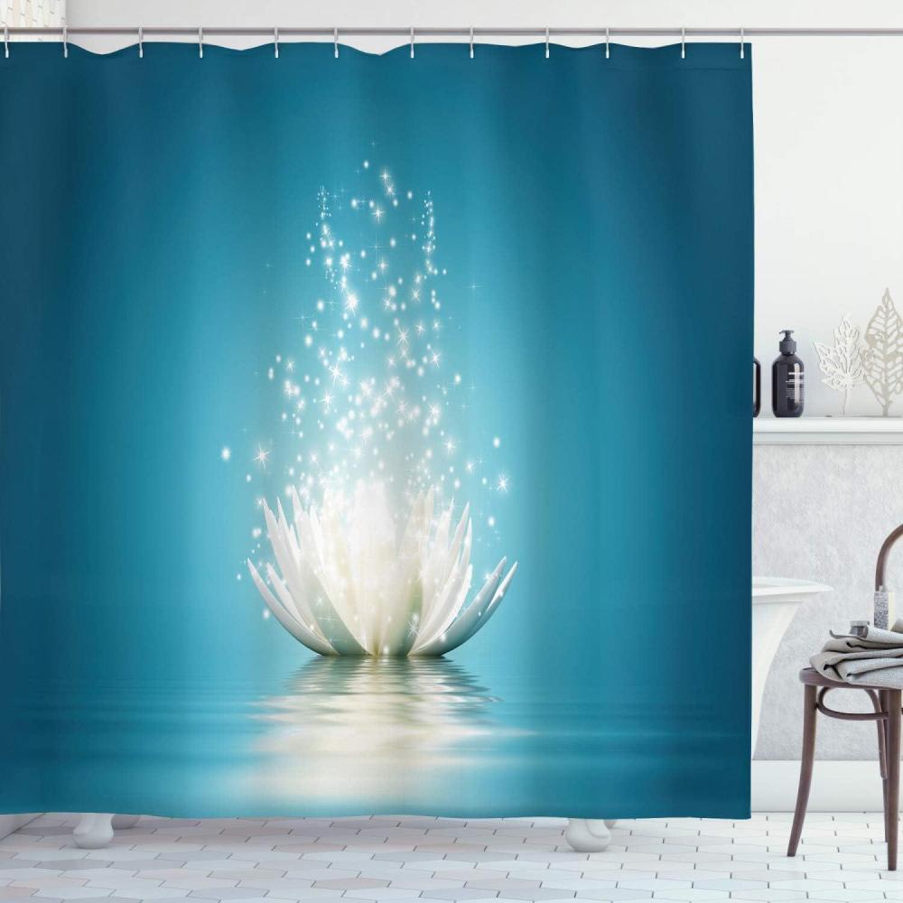 imageAmbesonne Owls Shower Curtain Owl Cartoon Pattern Feminine Soft Colors Happy Springtime Cloth Fabric Bathroom Decor Set with Hooks 69 W x 70 L Rose Pale Yellow PurplePetrol Blue