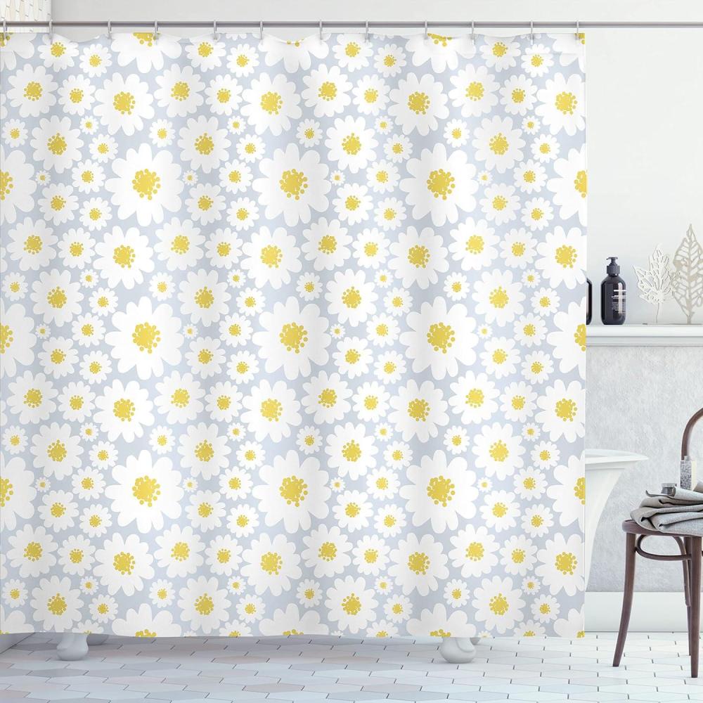 imageAmbesonne Owls Shower Curtain Owl Cartoon Pattern Feminine Soft Colors Happy Springtime Cloth Fabric Bathroom Decor Set with Hooks 69 W x 70 L Rose Pale Yellow PurplePale Purpleblue