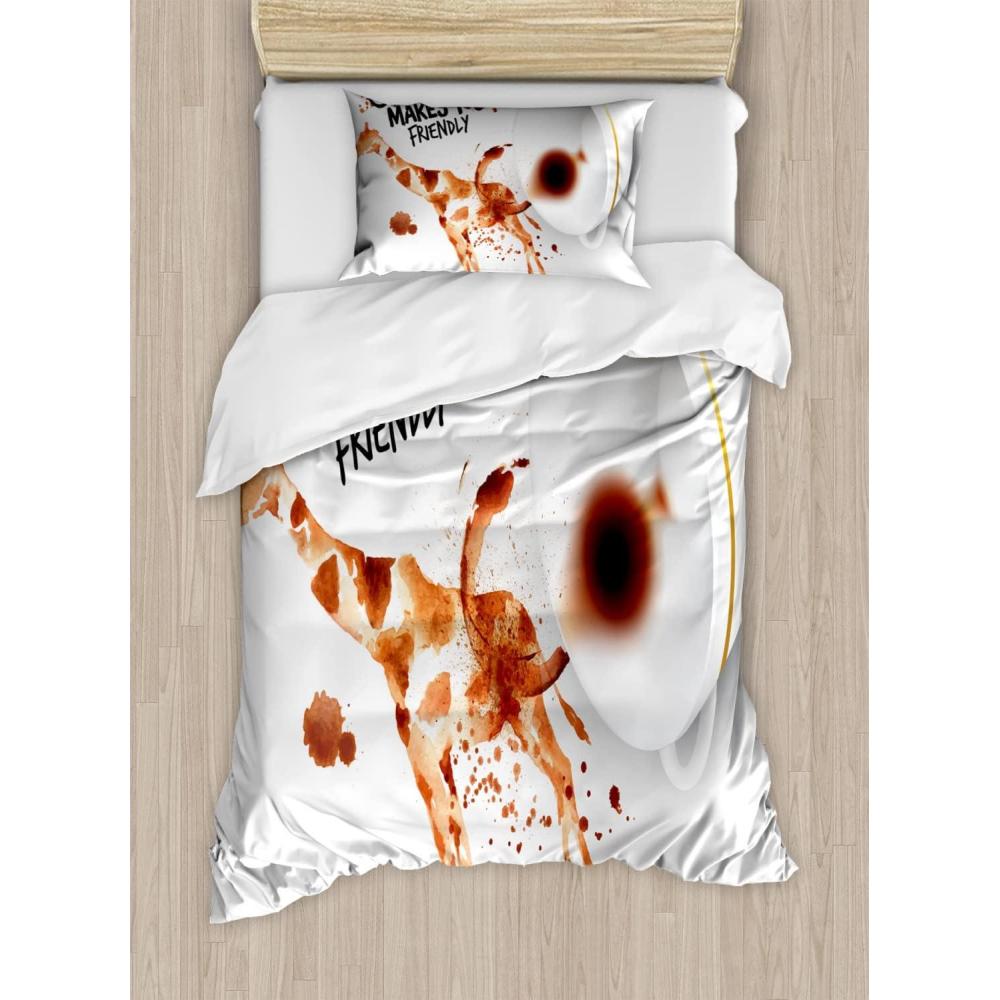 imageAmbesonne Rose Duvet Cover Set Blooming Fresh Pink Roses Bridal Bouquet Romance Sweetheart Valentine Decorative 3 Piece Bedding Set with 2 Pillow Shams King Size Pink Pale GreenBrown Orange Black