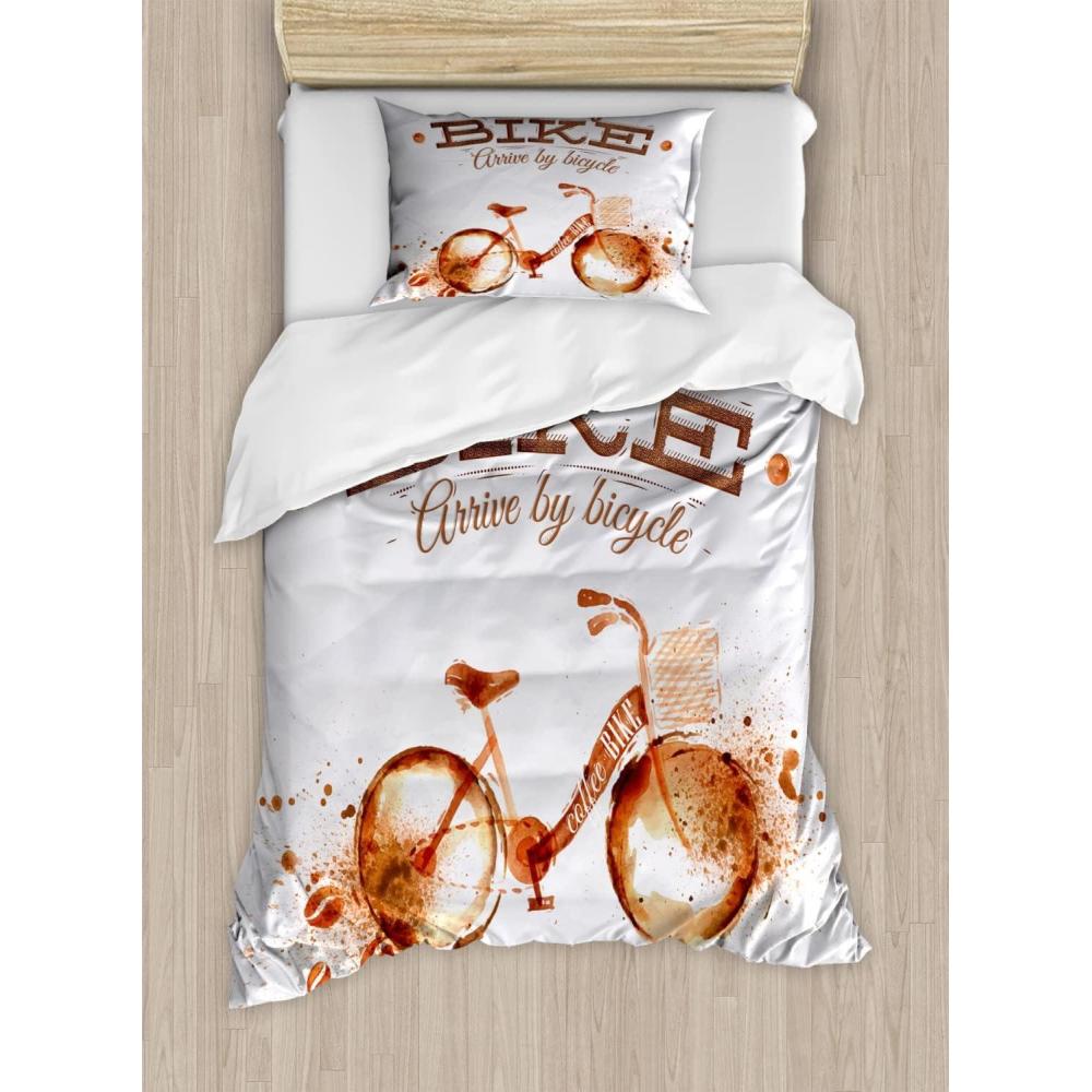 imageAmbesonne Rose Duvet Cover Set Blooming Fresh Pink Roses Bridal Bouquet Romance Sweetheart Valentine Decorative 3 Piece Bedding Set with 2 Pillow Shams King Size Pink Pale GreenDark Orange Chocolate