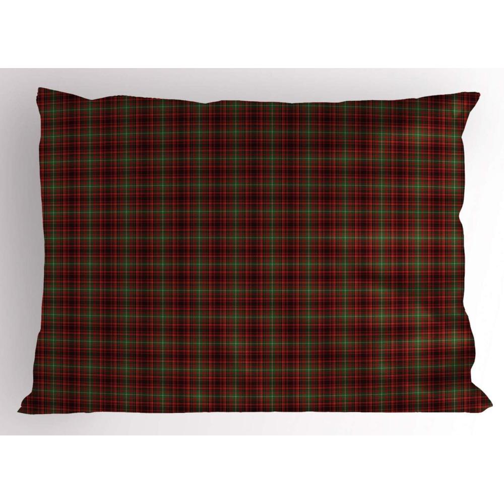 imageAmbesonne Valentines Day Pillow Sham Set of 2 Jumping Reindeer Leaving a Starry Trace Behind Popular Christmas Character Quality Microfiber Bedding Item for All Seasons 26 x 20 White RedVermilion Green Black
