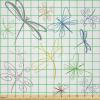 Ambesonne Adventure Cartoon Fabric by The Yard, Popular Travel Destinations Passport Stamp Motifs of Countries and Cities, Microfiber Fabric for Arts and Crafts Textiles & Decor, 1 Yard, Teal Orange(White)
