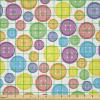 Ambesonne Adventure Cartoon Fabric by The Yard, Popular Travel Destinations Passport Stamp Motifs of Countries and Cities, Microfiber Fabric for Arts and Crafts Textiles & Decor, 1 Yard, Teal Orange(Red Aqua)
