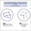 Ambesonne Alice in Wonderland Fitted Sheet & Pillow Sham Set, Grown Giant Girl Sitting Flying Cards and Rose Checkered Cartoon, Decorative Printed 3 Piece Bedding Decor Set, Queen, Dark Blue
