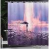 Ambesonne Cactus Shower Curtain, Cacti Spikes Flowers Birds Cartoon Style Vintage Like Colored Art, Cloth Fabric Bathroom Decor Set with Hooks, 69″ W x 84″ L, Green and Blue(Pink and Blue)