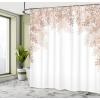 Ambesonne Cactus Shower Curtain, Cacti Spikes Flowers Birds Cartoon Style Vintage Like Colored Art, Cloth Fabric Bathroom Decor Set with Hooks, 69″ W x 84″ L, Green and Blue(Warm Taupe)