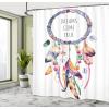 Ambesonne Cactus Shower Curtain, Cacti Spikes Flowers Birds Cartoon Style Vintage Like Colored Art, Cloth Fabric Bathroom Decor Set with Hooks, 69″ W x 84″ L, Green and Blue(Ceil Blue Multicolor)