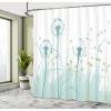 Ambesonne Cactus Shower Curtain, Cacti Spikes Flowers Birds Cartoon Style Vintage Like Colored Art, Cloth Fabric Bathroom Decor Set with Hooks, 69″ W x 84″ L, Green and Blue(Khaki Green)