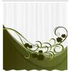 Ambesonne Cactus Shower Curtain, Cacti Spikes Flowers Birds Cartoon Style Vintage Like Colored Art, Cloth Fabric Bathroom Decor Set with Hooks, 69″ W x 84″ L, Green and Blue(Green White)