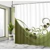 Ambesonne Cactus Shower Curtain, Cacti Spikes Flowers Birds Cartoon Style Vintage Like Colored Art, Cloth Fabric Bathroom Decor Set with Hooks, 69″ W x 84″ L, Green and Blue(Green White)