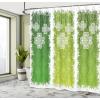 Ambesonne Cactus Shower Curtain, Cacti Spikes Flowers Birds Cartoon Style Vintage Like Colored Art, Cloth Fabric Bathroom Decor Set with Hooks, 69″ W x 84″ L, Green and Blue(Shamrock Green)