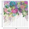 Ambesonne Cactus Shower Curtain, Cacti Spikes Flowers Birds Cartoon Style Vintage Like Colored Art, Cloth Fabric Bathroom Decor Set with Hooks, 69″ W x 84″ L, Green and Blue(White Violet)