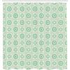 Ambesonne Cactus Shower Curtain, Cacti Spikes Flowers Birds Cartoon Style Vintage Like Colored Art, Cloth Fabric Bathroom Decor Set with Hooks, 69″ W x 84″ L, Green and Blue(Seafoam Almond Green)