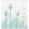 Ambesonne Cactus Shower Curtain, Cacti Spikes Flowers Birds Cartoon Style Vintage Like Colored Art, Cloth Fabric Bathroom Decor Set with Hooks, 69″ W x 84″ L, Green and Blue(Khaki Green)