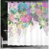 Ambesonne Cactus Shower Curtain, Cacti Spikes Flowers Birds Cartoon Style Vintage Like Colored Art, Cloth Fabric Bathroom Decor Set with Hooks, 69″ W x 84″ L, Green and Blue(White Violet)