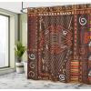 Ambesonne Cactus Shower Curtain, Cacti Spikes Flowers Birds Cartoon Style Vintage Like Colored Art, Cloth Fabric Bathroom Decor Set with Hooks, 69″ W x 84″ L, Green and Blue(Orange and Black)