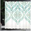 Ambesonne Cactus Shower Curtain, Cacti Spikes Flowers Birds Cartoon Style Vintage Like Colored Art, Cloth Fabric Bathroom Decor Set with Hooks, 69″ W x 84″ L, Green and Blue(Green Tan)