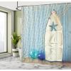 Ambesonne Cactus Shower Curtain, Cacti Spikes Flowers Birds Cartoon Style Vintage Like Colored Art, Cloth Fabric Bathroom Decor Set with Hooks, 69″ W x 84″ L, Green and Blue(White Blue)